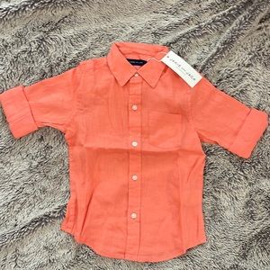 Janie and Jack Boy’s Salmon Dress Shirt - SIZE 3